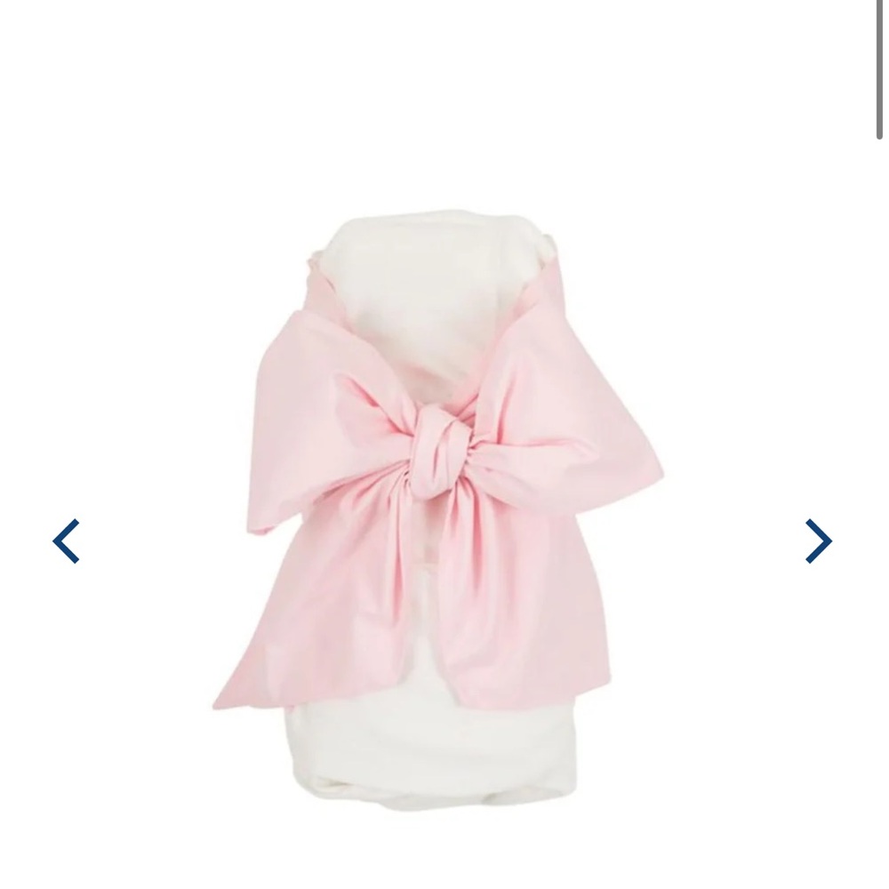 Pink and white Bow Swaddle